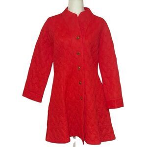 Vintage 1960s Sears Red Coat with Gold Buttons. Size 12. Excellent Condition!!